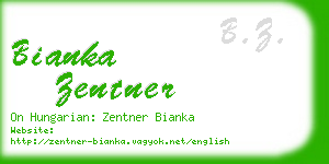 bianka zentner business card